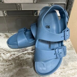 Birkenstock Milano Kids EVA Sky Blue Sandals Size 12 Unisex Waterproof Summer